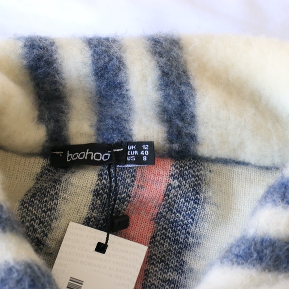 oversized long line check shacket - Picture 9 of 12